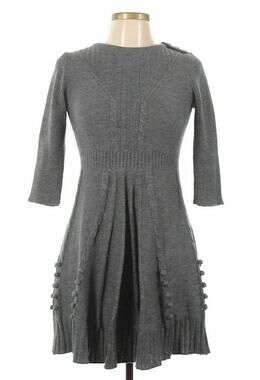 Mak Sweaters Women Gray Casual Dress L